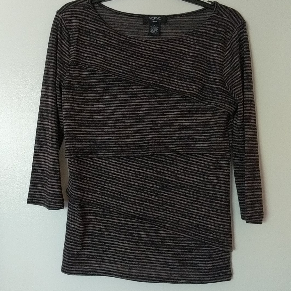 Striped top with layers